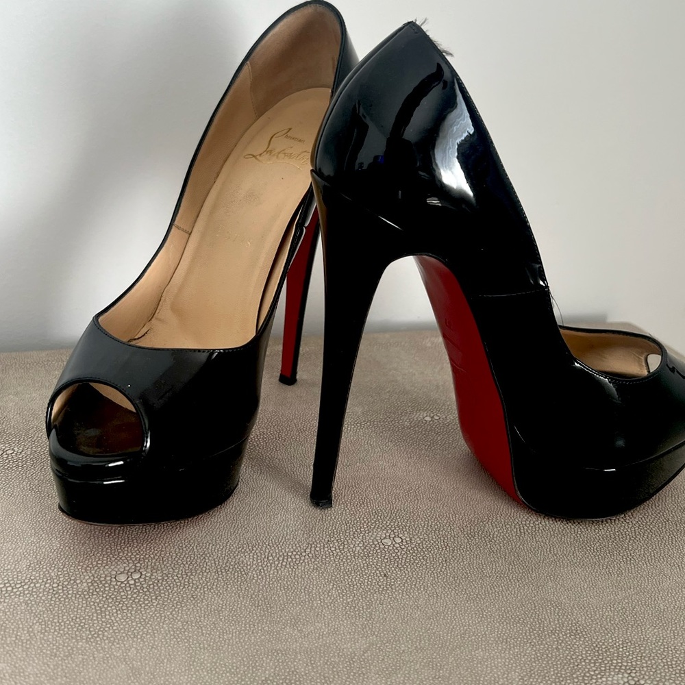 Christian Louboutin Shoes | Christian Louboutin Lady Peep Platform Pump Heel